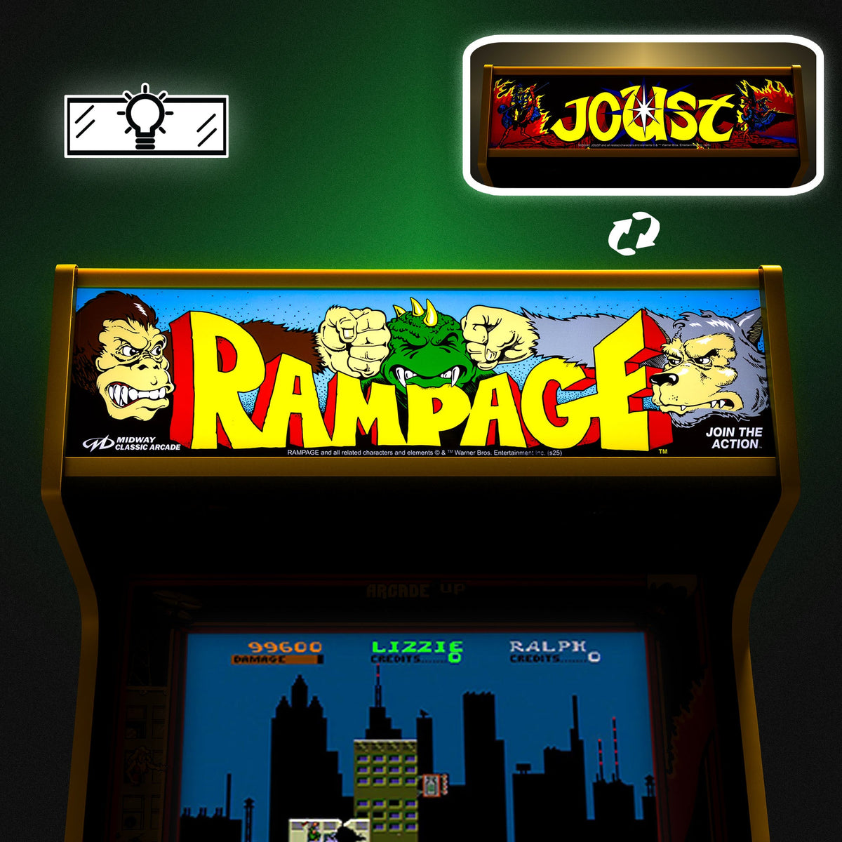 Joust & Rampage Deluxe Arcade - $100 Pre Order Discount