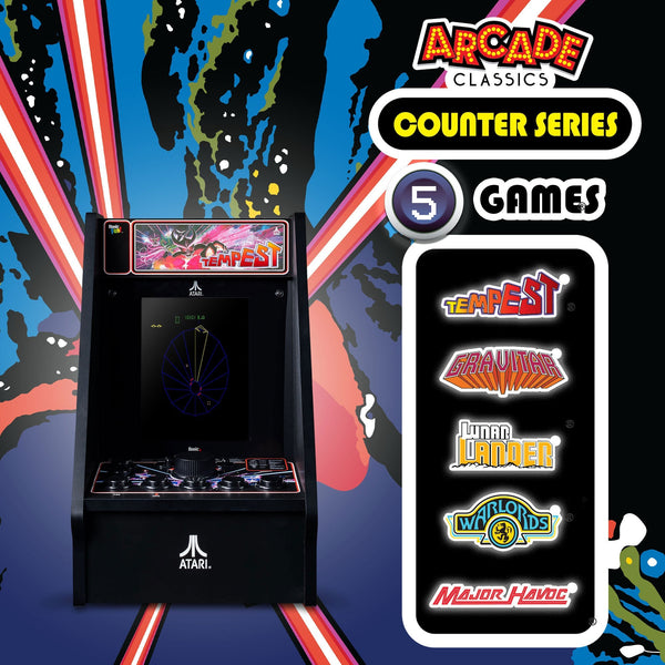 Atari Tempest Counter Series Arcade Game with 8 Inch Screen