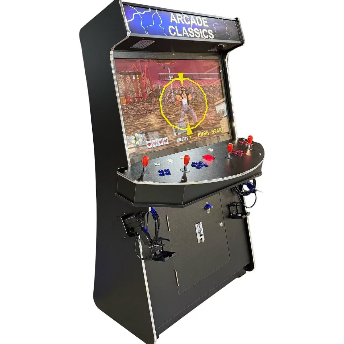 4 Player Standup 43 inch Screen with 2 shooting guns Arcade Machine 4600 Retro Multi Cade Games