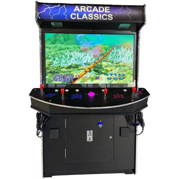 4 Player Standup 43 inch Screen with 2 shooting guns Arcade Machine 4600 Retro Multi Cade Games
