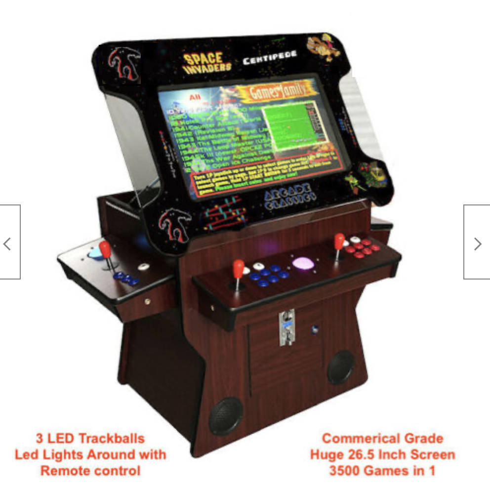 Dark Wood Cocktail Arcade Machine 3505 Games Tilt Up  Retro Multi-cade  Retro Classic Games Table