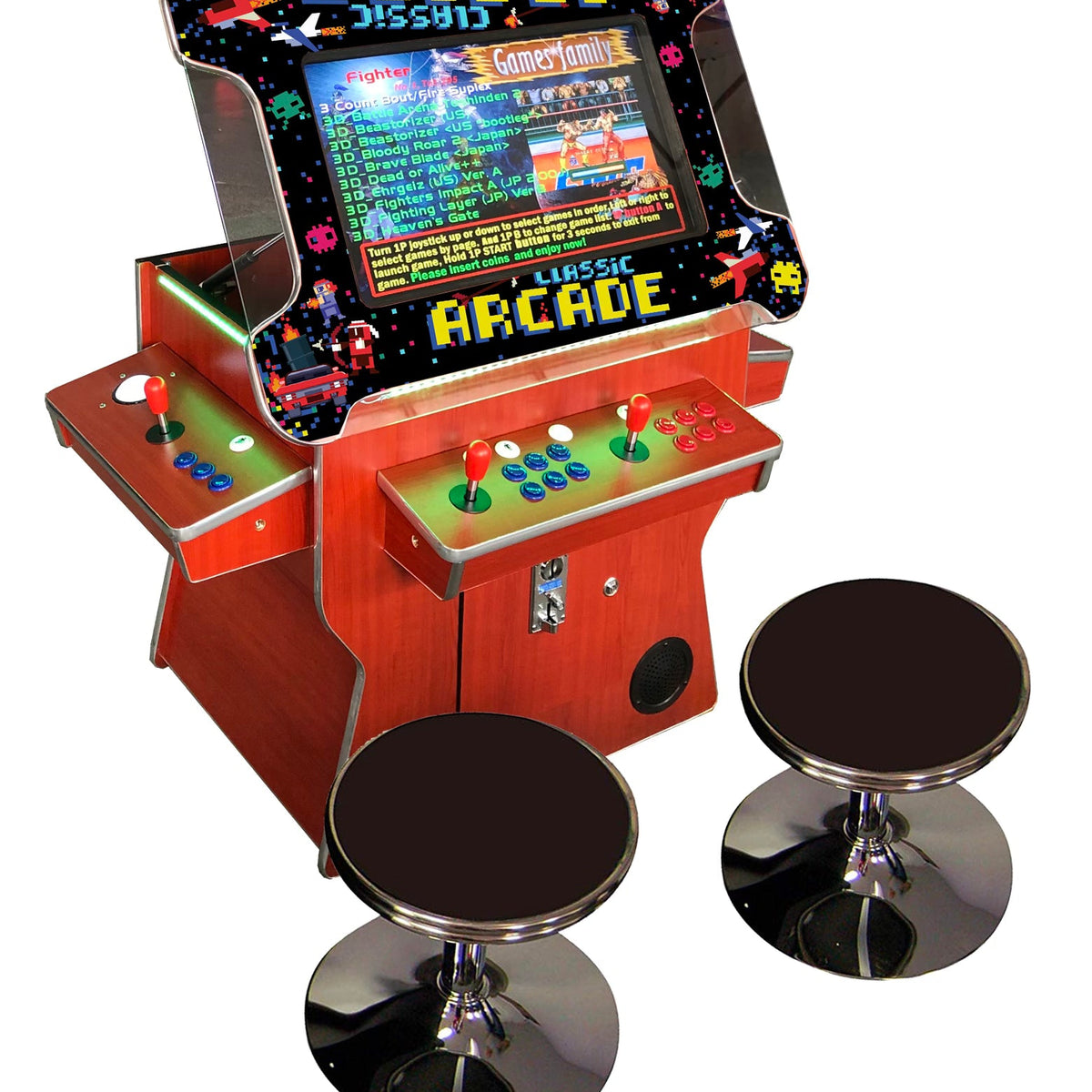 Abvideo arcades Cocktail Arcade Machine 3505 Tilt Up Wood Retro Wood