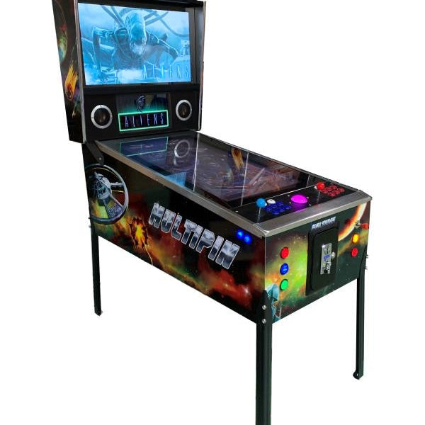 ABVIDEOARCADES Virtual Pinball 1300 PINBALL Games in 1 AND 307 classic 80s games with trackball- Full Size Machine