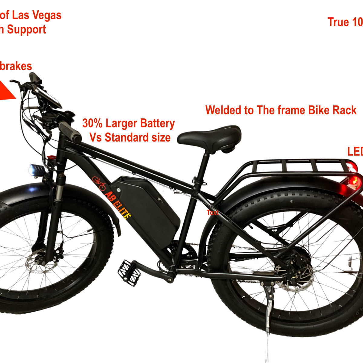 26" TRUE  1000W Electric E Bike Fat Tire Snow Mountain Bicycle Li-Battery