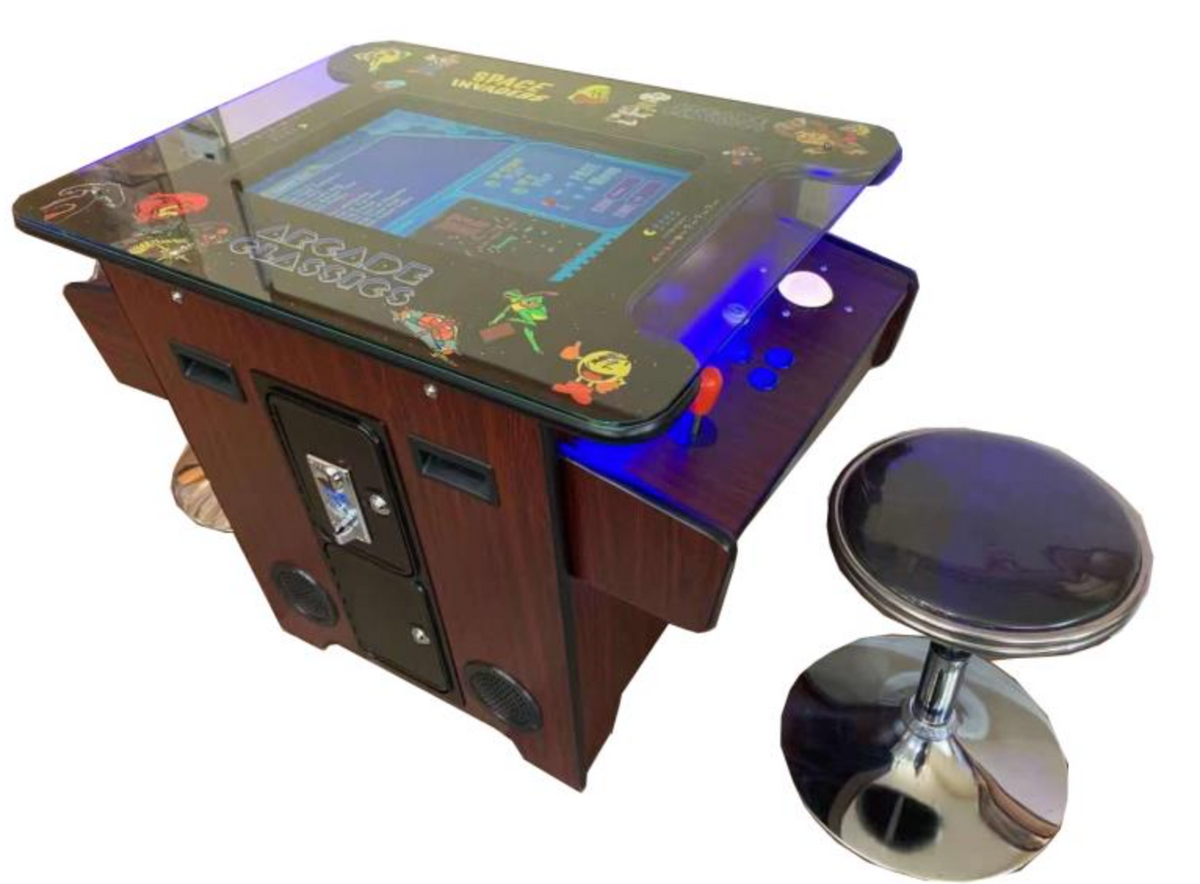 412  Cocktail Arcade Machine TRACK BALL DARK WOOD