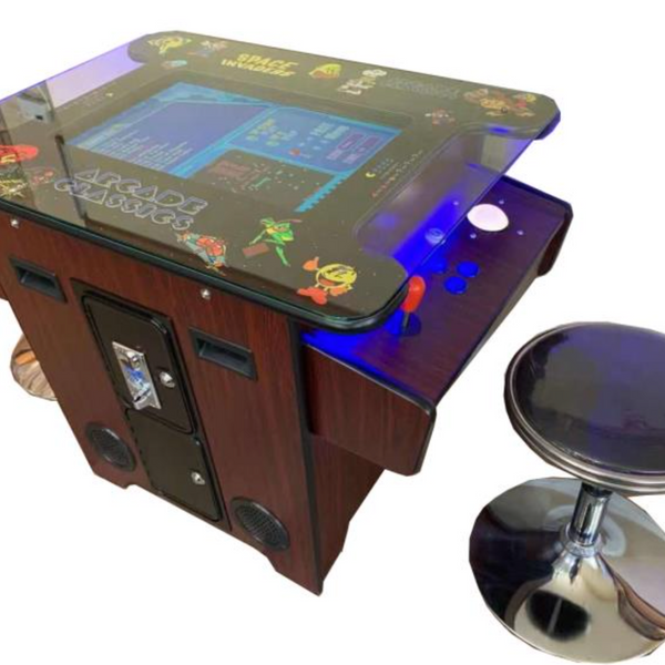 412  Cocktail Arcade Machine TRACK BALL DARK WOOD