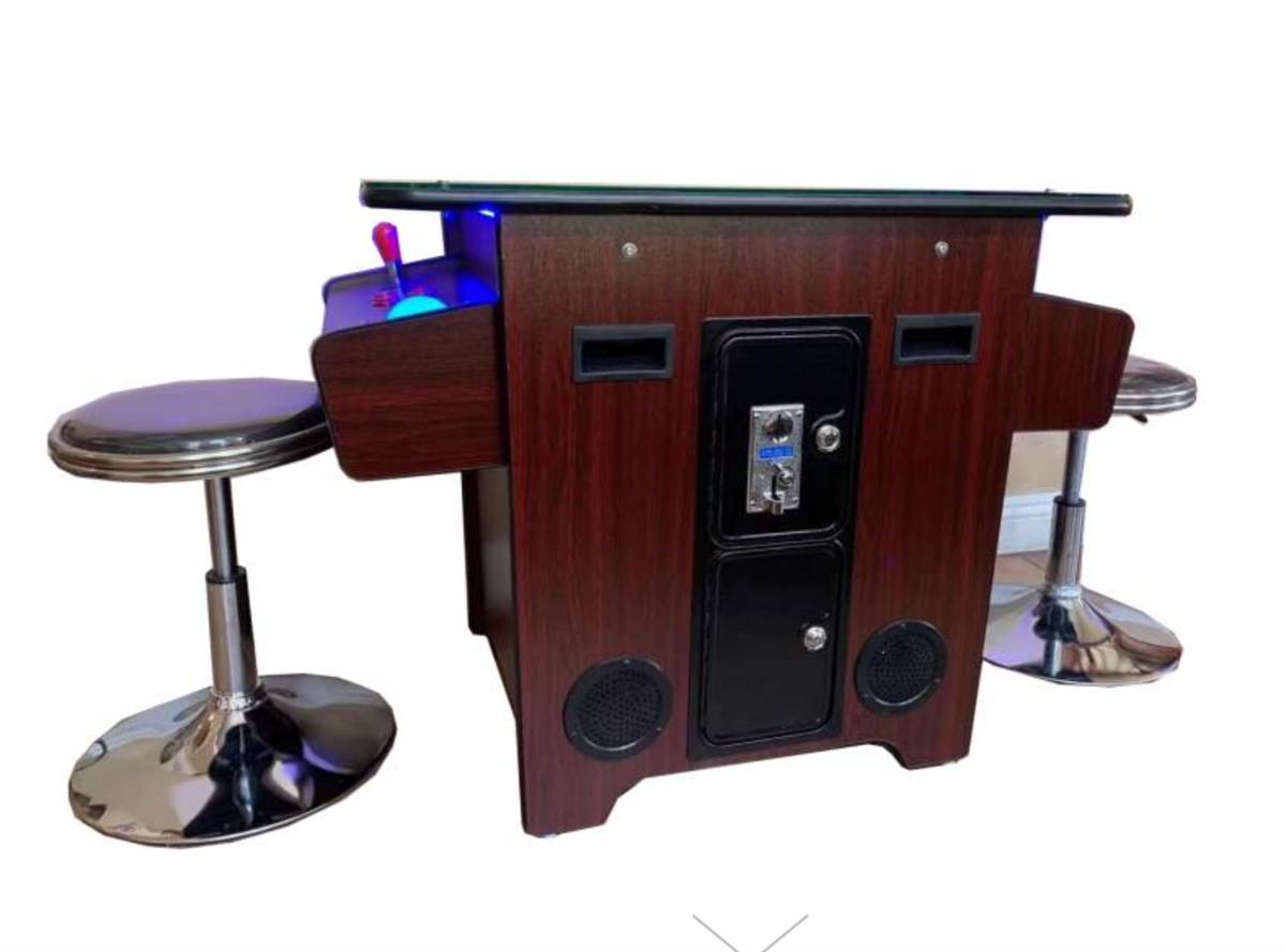 412  Cocktail Arcade Machine TRACK BALL DARK WOOD