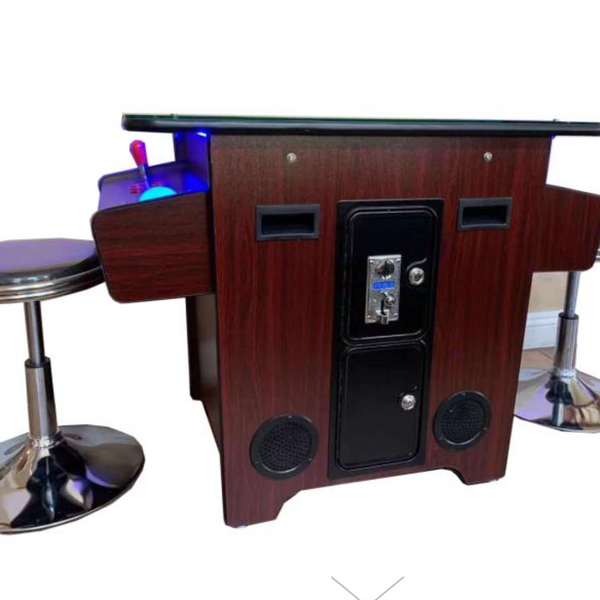 412  Cocktail Arcade Machine TRACK BALL DARK WOOD