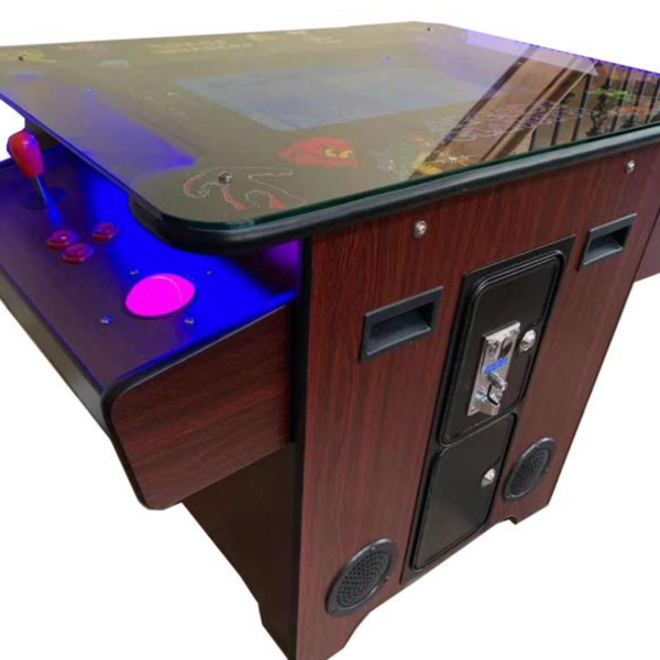 412  Cocktail Arcade Machine TRACK BALL DARK WOOD