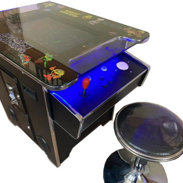 Cocktail Arcade Machine 412 w/ Track Ball - Blk retro