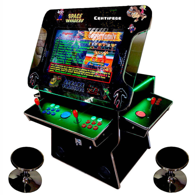 Cocktail Arcade Machine 4600 Games  Tilt Up Black Lift Up Retro Multi-cade Table