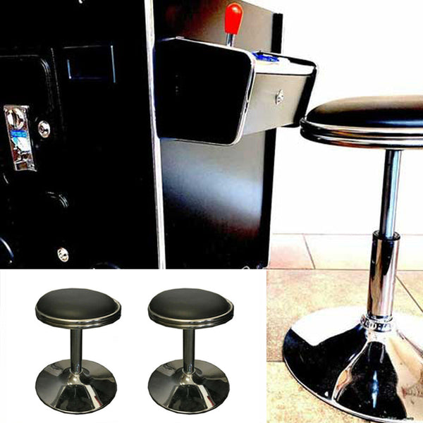 abvideoarcades cocktail arcade machine cabinet Retro Set of 2 Swivel Bar Stools